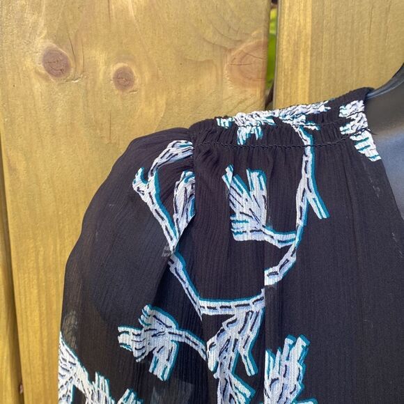 NWT Diane von Furstenberg Silk Black Floral Dress - Picture 14 of 15